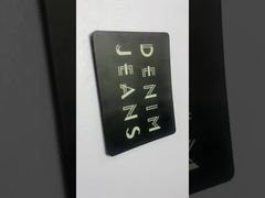 Rótulo de couro jeans de couro preto para rótulo de vestuário em couro preto