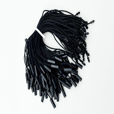 Fixações de cordas Universal Black Hang Tag Logo Free Cylindrical Three Strand Nylon Rope