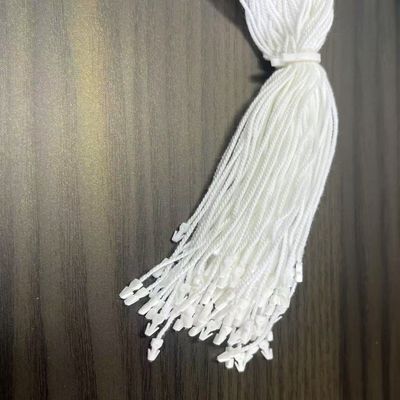 Cordel de fixação de etiqueta de plástico de nylon branco pendurado ODM retangular