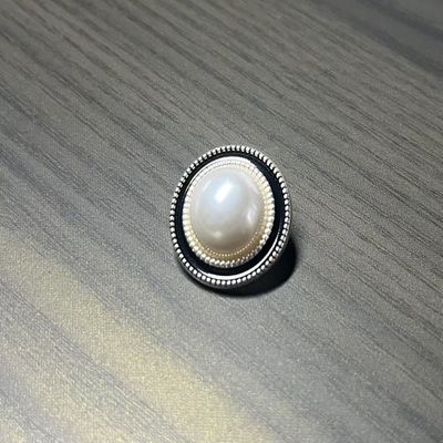 Acessórios de vestuário de plástico botão de pérola redondo cardigan de malha