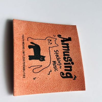 Custom jeans etiqueta de couro logotipo de marca retangular para itens de crochê