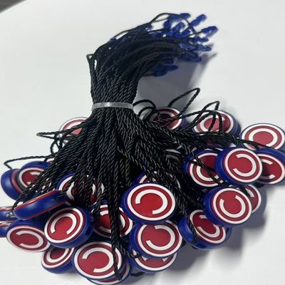 Preço circular Marca de vestuário Fixação Ouro Fio de poliéster negro em relevo