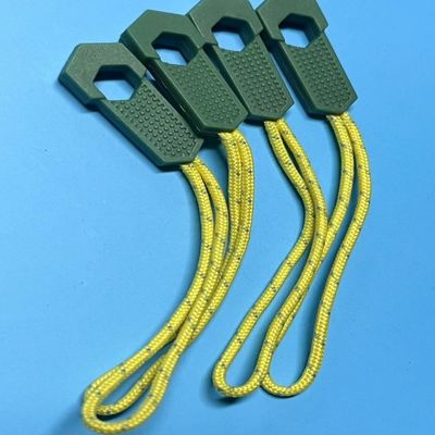 500pcs de plástico silicone jumper zipper auxiliar de nylon zipper puxador para roupas