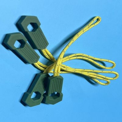 500pcs de plástico silicone jumper zipper auxiliar de nylon zipper puxador para roupas