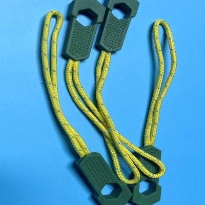 500pcs de plástico silicone jumper zipper auxiliar de nylon zipper puxador para roupas