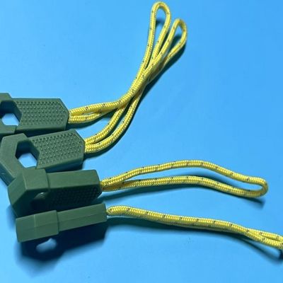 500pcs de plástico silicone jumper zipper auxiliar de nylon zipper puxador para roupas