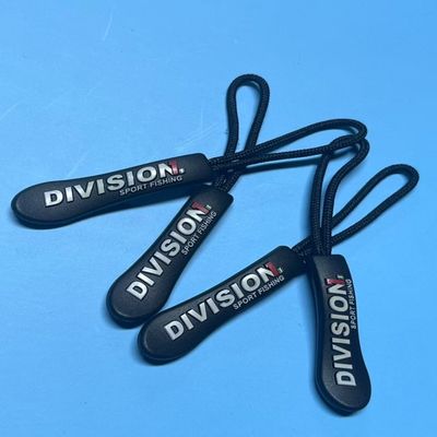 Cordas de tirador de fecho de fibra de nylon de plástico preto