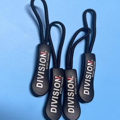 Cordas de tirador de fecho de fibra de nylon de plástico preto