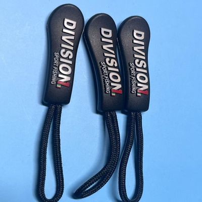 Cordas de tirador de fecho de fibra de nylon de plástico preto
