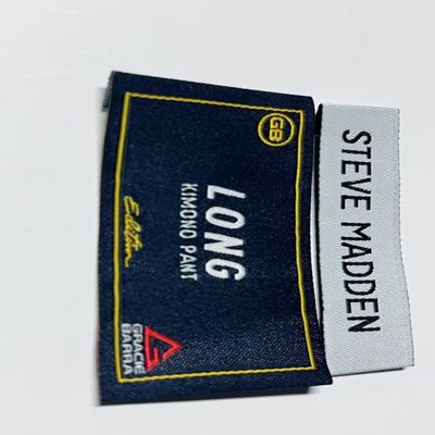 Etiquetas de vestuário de tecido bordado de corte ultra-sônico