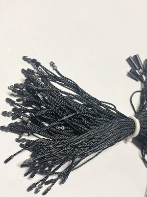 Fixações de cordas Universal Black Hang Tag Logo Free Cylindrical Three Strand Nylon Rope