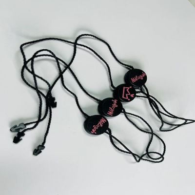 Fabricação sob medida de cordas elásticas com nós negros e acessórios personalizados