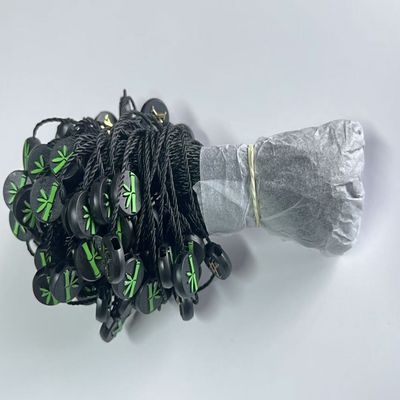Vestuário pendurado Balanço de plástico Fixações de cordas de etiquetas Negro Leve