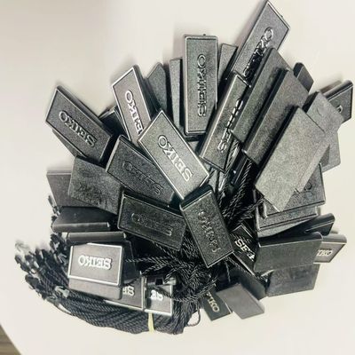 A prova de intempéries 3 polegadas Negro Pendurado Tag Cordel Swing Tag Thread 100pcs