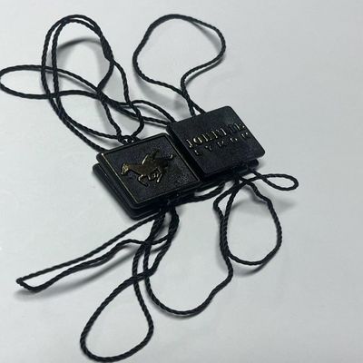 Vestuário Swing Price Tag Fixações Black Hanging Tags Cordas OEM