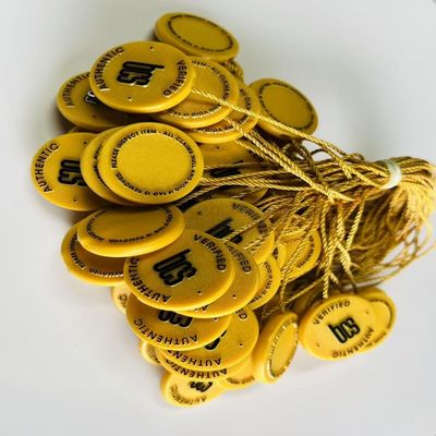10 polegadas amarelo plástico Tag Fixação Loop Lock Pins Tag para roupas
