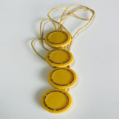 10 polegadas amarelo plástico Tag Fixação Loop Lock Pins Tag para roupas