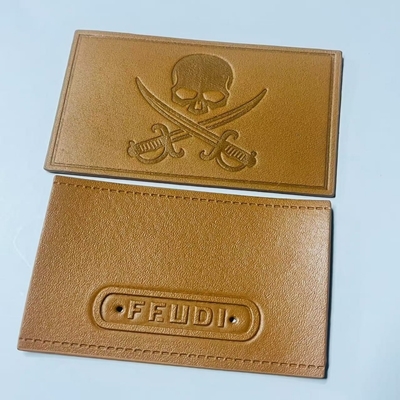 Etiquetas personalizadas de couro costuradas no tipo de fechamento personalizado para requisitos individuais