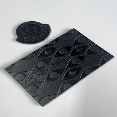 Black One Size Garment Label Top Performance Jeans Leather Label