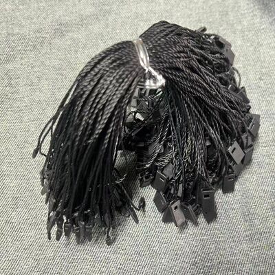 Plain Black Hang Tag String Ensuring High Durability Ideal for Hanging Tags Used in Textile Packaging and Product Tagging