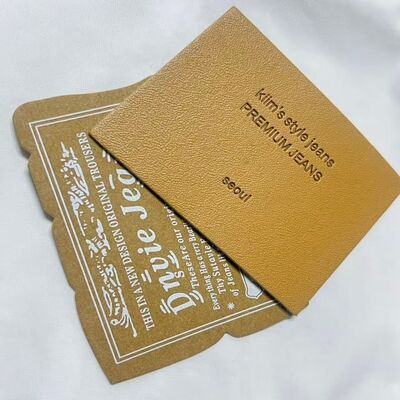 Embossed Custom Leather Labels One Size Unique Design Leather Tags Ideal for Fashion Accessories and Garment Decoration