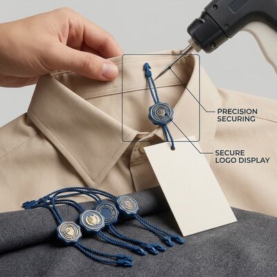 Shoes Plastic Tag Fastener Approximately 10 Inches Hanging Length Designed for Garment Tagging in Clothing and Footwear Sectors
