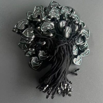 Plain Black Hang Tag String Rectangle Style Quantity 100 Pieces Choice for Garment Labeling and Merchandise Presentation