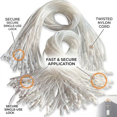 I-Shape Double Ended Plastic Tag Fastener Connector Loop Pin for Two Tag Simultaneous Attachment System