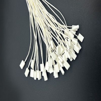 Fixações de etiquetas de plástico de ciclo suspenso individualizadas para itens de moda e acessórios de bagagem