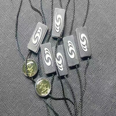 7 polegadas Black Hang Tag String 0.1 onças Lightweight Hanging Tags Adequado para produtos de vestuário Tags e exibição de varejo