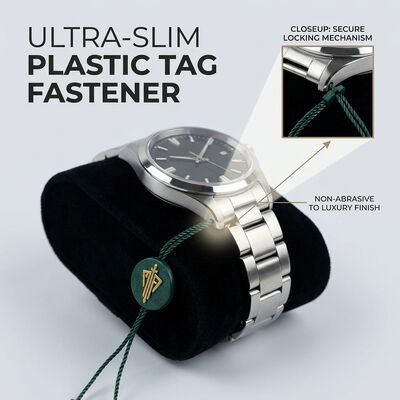 Fixação de etiquetas de textura de plástico Perfeito para sacos casuais Fornecendo e segura fixação de etiquetas Fixação de etiquetas de plástico melhora a embalagem